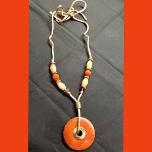 Orange Moon Necklace